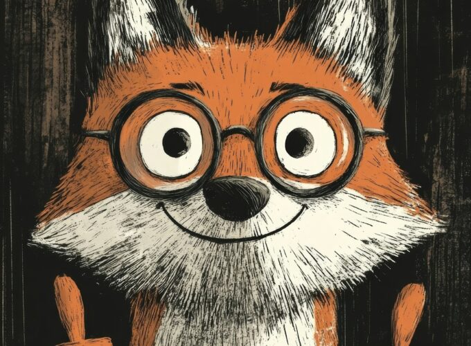 Cheerful Anthropomorphic Fox